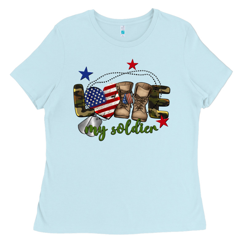 Love My Soldier Ladies Tee by BarkalooDesign | Teevron