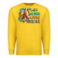 Lemon western just a girl who loves horses Premium Sweatshirt - texasbilliewilder