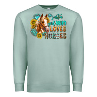 Seafoam western just a girl who loves horses Premium Sweatshirt - texasbilliewilder