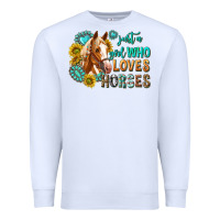 White western just a girl who loves horses Premium Sweatshirt - texasbilliewilder