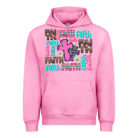 Fuchsia Pink faith with cross Urban Hoodie - AdoDesignShop
