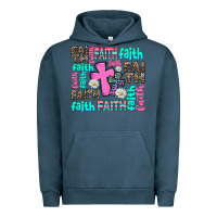 Pigment Midnight Navy faith with cross Urban Hoodie - AdoDesignShop