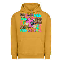 Pigment Peanut Butter faith with cross Urban Hoodie - AdoDesignShop