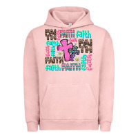 Pigment Salmon faith with cross Urban Hoodie - AdoDesignShop