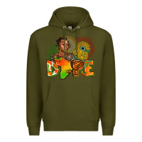 Army Green dope juneteenth Premium Hoodie - AdoDesignShop