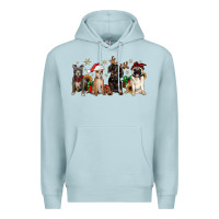 Blue Mist christmas chihuahua pitbull pug dachshund Premium Hoodie - JahusDesignShop