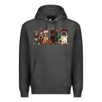 Charcoal Heather christmas chihuahua pitbull pug dachshund Premium Hoodie - JahusDesignShop