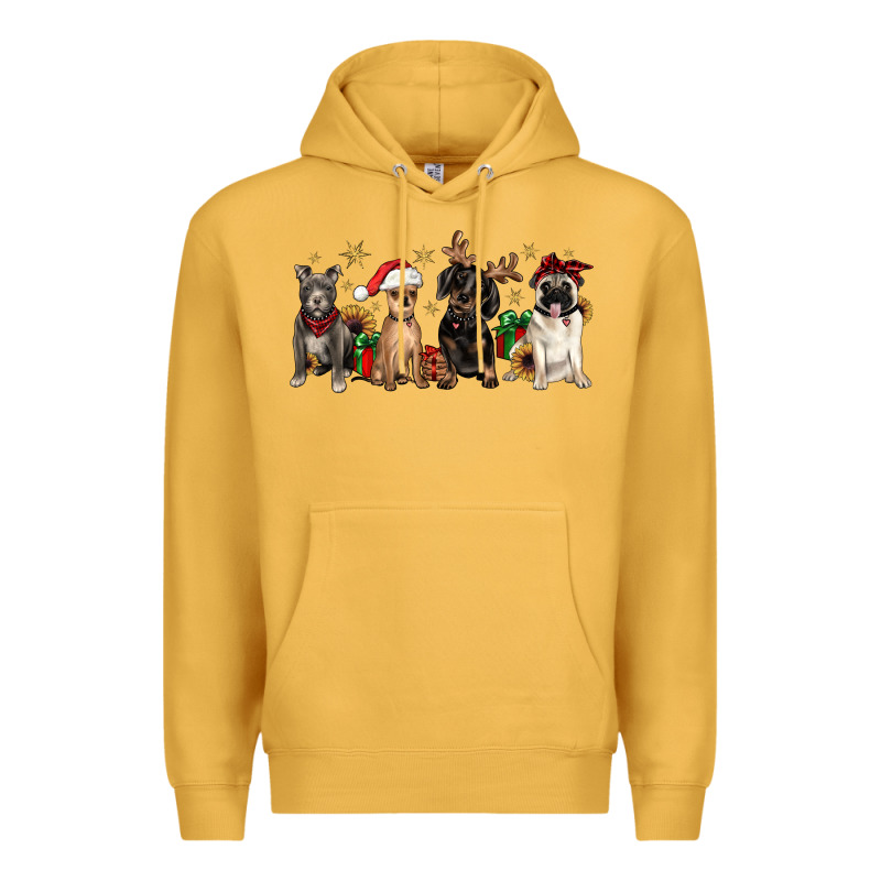 Christmas Chihuahua Pitbull Pug Dachshund Premium Hoodie by JahusDesignShop | Teevron