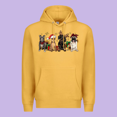 Christmas Chihuahua Pitbull Pug Dachshund Premium Hoodie Designed By Jahusdesignshop