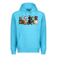 Ocean Blue christmas chihuahua pitbull pug dachshund Premium Hoodie - JahusDesignShop