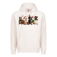 Pale Pink christmas chihuahua pitbull pug dachshund Premium Hoodie - JahusDesignShop