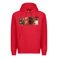 Red christmas chihuahua pitbull pug dachshund Premium Hoodie - JahusDesignShop