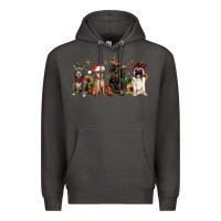 Smoke christmas chihuahua pitbull pug dachshund Premium Hoodie - JahusDesignShop
