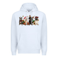 White christmas chihuahua pitbull pug dachshund Premium Hoodie - JahusDesignShop