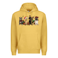 Antique Gold christmas chihuahua pitbull pug dachshund Premium Hoodie - JahusDesignShop