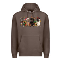 Coffee christmas chihuahua pitbull pug dachshund Premium Hoodie - JahusDesignShop