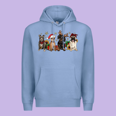 Christmas Chihuahua Pitbull Pug Dachshund Premium Hoodie Designed By Jahusdesignshop