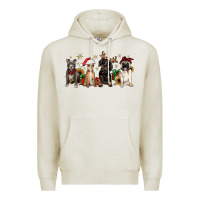 Oatmeal Heather christmas chihuahua pitbull pug dachshund Premium Hoodie - JahusDesignShop