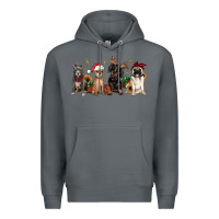 Rock christmas chihuahua pitbull pug dachshund Premium Hoodie - JahusDesignShop
