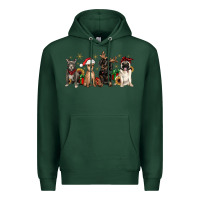 Sports Green christmas chihuahua pitbull pug dachshund Premium Hoodie - JahusDesignShop