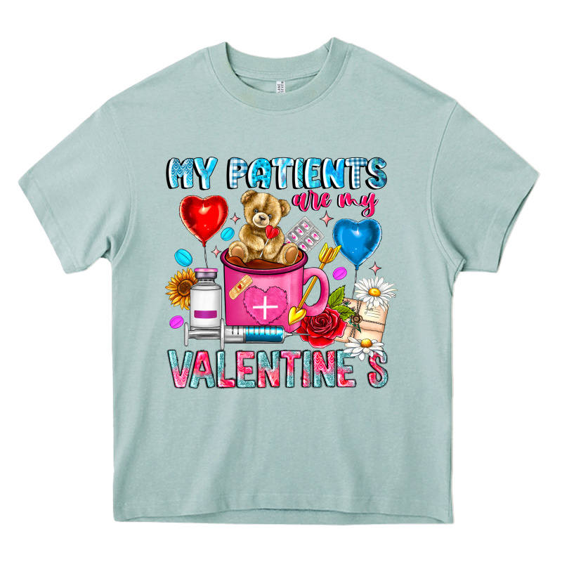 My Patients Is Valentines Heavy Core Tee by CowhideDigitalArt | Teevron