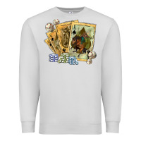 Dove Grey western rodeo playing cards tbw Premium Sweatshirt - texasbilliewilder