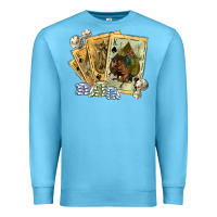Ocean Blue western rodeo playing cards tbw Premium Sweatshirt - texasbilliewilder