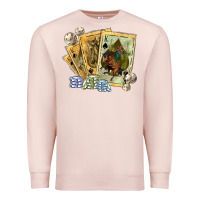 Pale Pink western rodeo playing cards tbw Premium Sweatshirt - texasbilliewilder