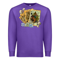 Purple western rodeo playing cards tbw Premium Sweatshirt - texasbilliewilder