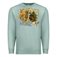 Seafoam western rodeo playing cards tbw Premium Sweatshirt - texasbilliewilder