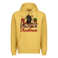 Antique Gold merry christmas dachshund Premium Hoodie - JahusDesignShop