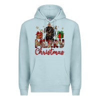 Blue Mist merry christmas dachshund Premium Hoodie - JahusDesignShop