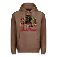 Chestnut merry christmas dachshund Premium Hoodie - JahusDesignShop