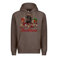 Coffee merry christmas dachshund Premium Hoodie - JahusDesignShop