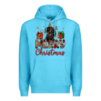 Ocean Blue merry christmas dachshund Premium Hoodie - JahusDesignShop