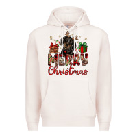 Pale Pink merry christmas dachshund Premium Hoodie - JahusDesignShop