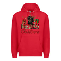 Red merry christmas dachshund Premium Hoodie - JahusDesignShop