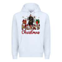 White merry christmas dachshund Premium Hoodie - JahusDesignShop