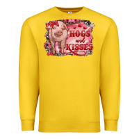 Lemon Valentines Day Pig Hogs And Kisses Premium Sweatshirt - RanaPortraitStore