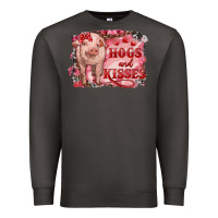 Smoke Valentines Day Pig Hogs And Kisses Premium Sweatshirt - RanaPortraitStore