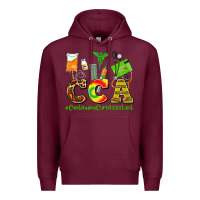Burgundy cca  countinuing care assistant juneteenth Premium Hoodie - AdoDesignShop