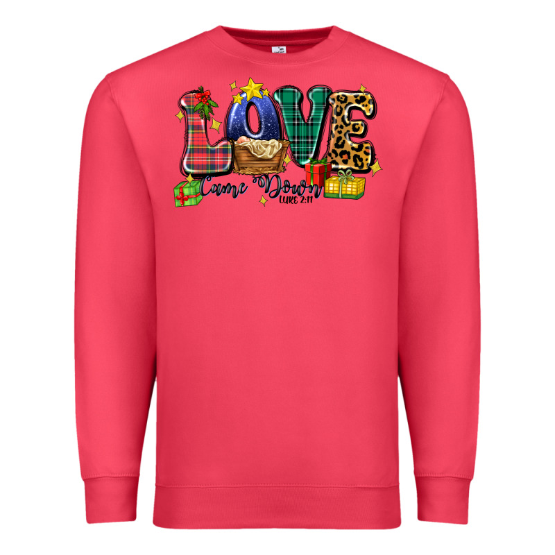 Love Came Down Luke 2 11 Premium Sweatshirt by Zillion Design Studio | Teevron