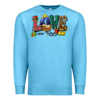 Ocean Blue love came down luke 2 11 Premium Sweatshirt - Zillion Design Studio