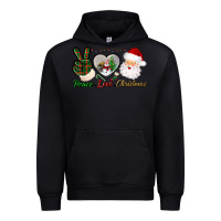 Black peace love christmas Urban Hoodie - BundleAndBundleShop