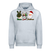 Heather Grey peace love christmas Urban Hoodie - BundleAndBundleShop