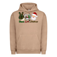 Pigment Burro peace love christmas Urban Hoodie - BundleAndBundleShop