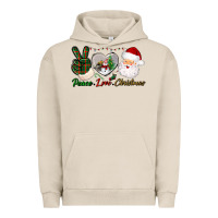 Pigment French Oak peace love christmas Urban Hoodie - BundleAndBundleShop