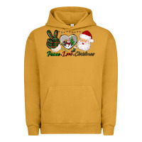 Pigment Peanut Butter peace love christmas Urban Hoodie - BundleAndBundleShop