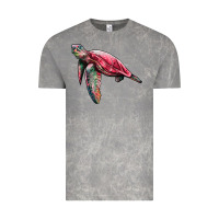 Cloud Rock sea turtle pink glitter Vintage Tee - Artiststas