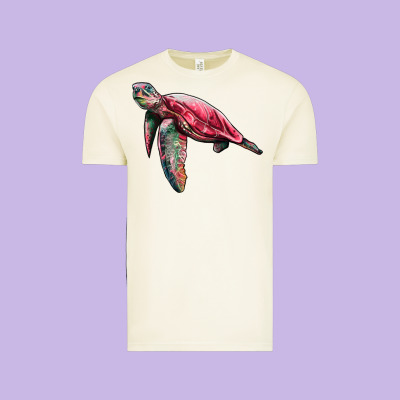 Sea Turtle Pink Glitter Vintage Tee Designed By Artiststas